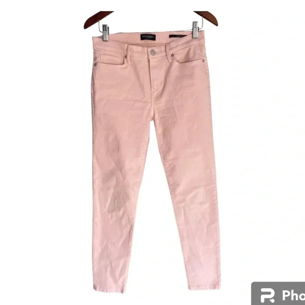 Banana Republic Women's Icy Pink Skinny Crop Jeans SZ 26